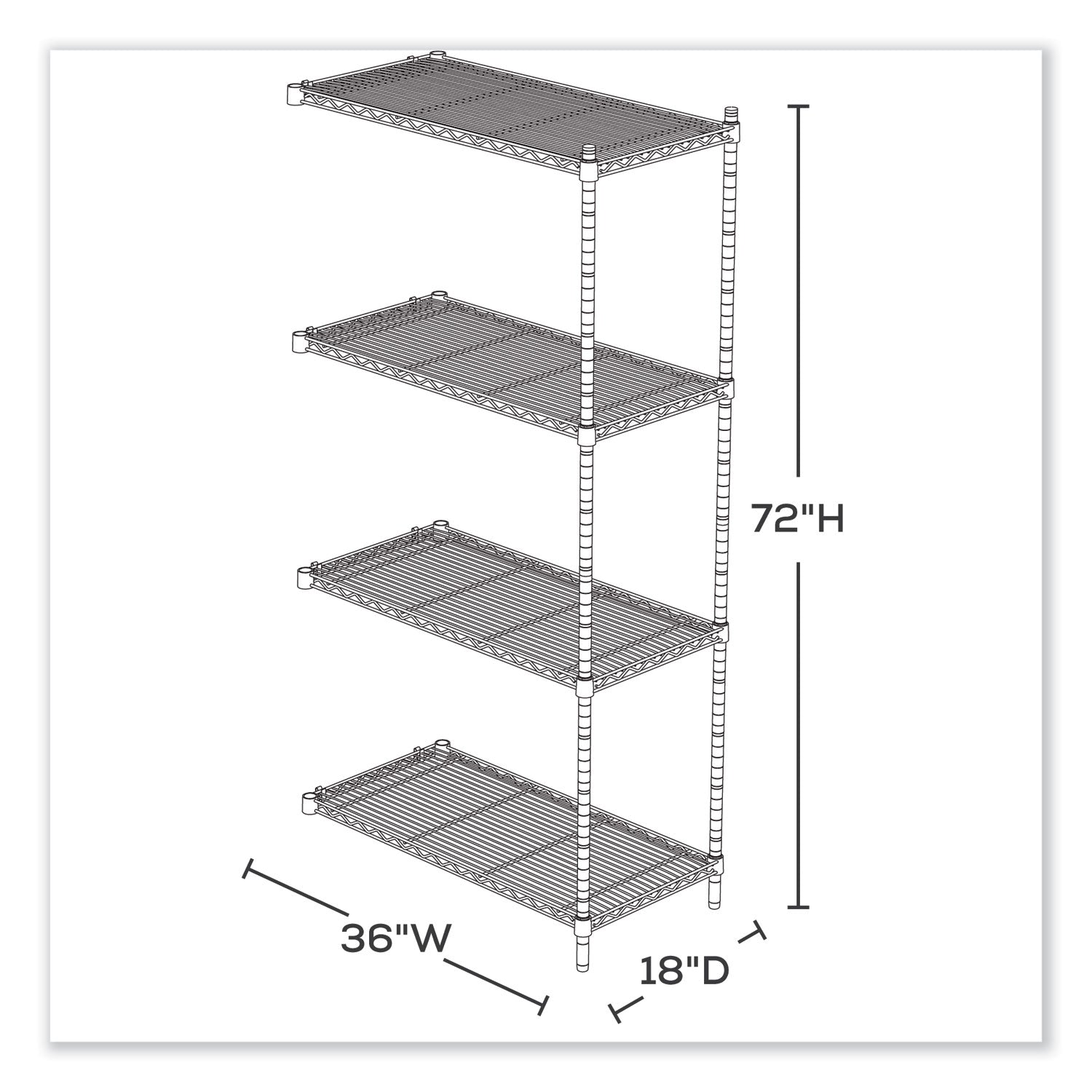 Shelving Wire Ind Add On Gry