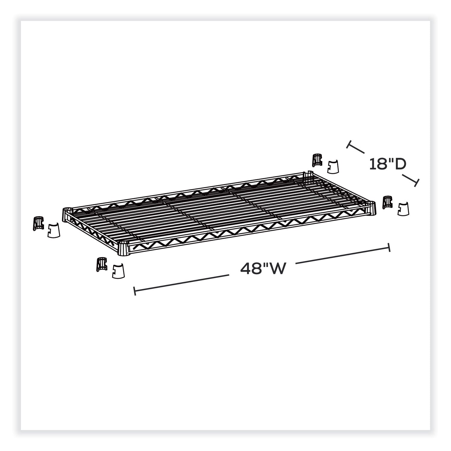 Shelving Wire Ind Shelf 2 Pk