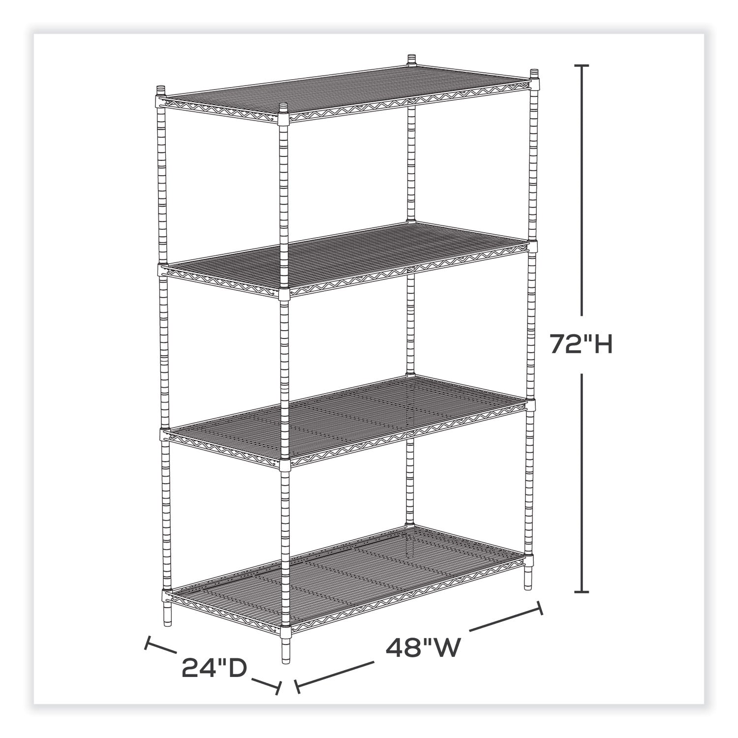 Shelving Wire Ind Starter Gry