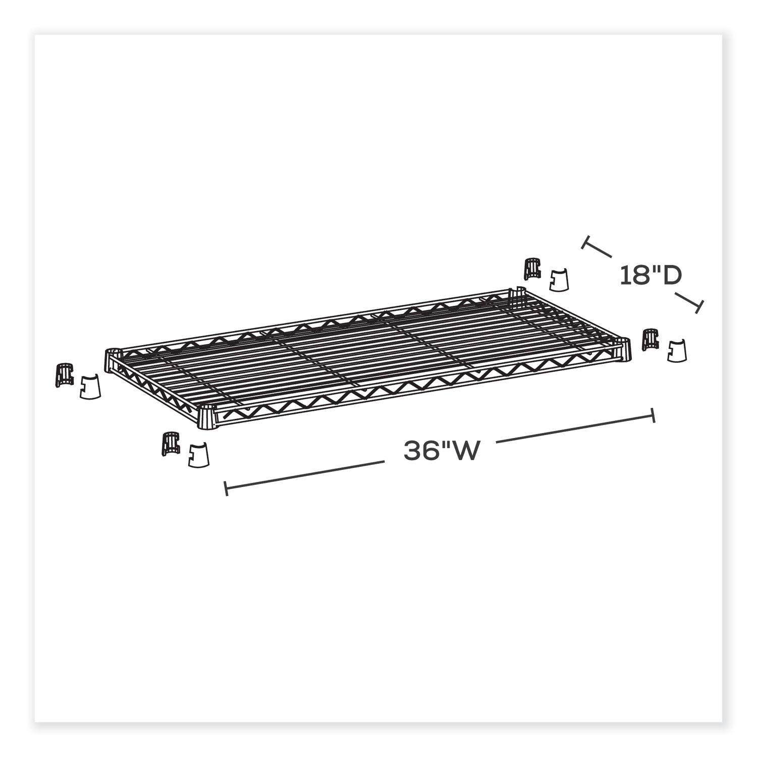 Shelving Wire Ind Shelf 2 Pk