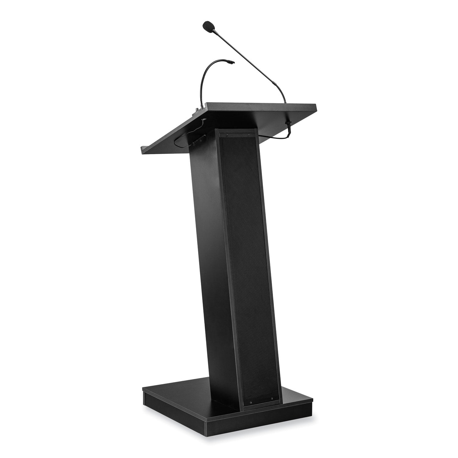 Oklahoma Sound® ZED Lectern with Speaker, Color:  Black