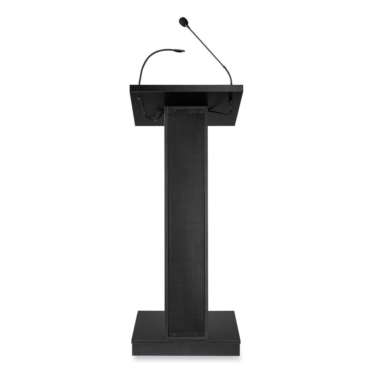 Oklahoma Sound® ZED Lectern with Speaker, Color:  Black