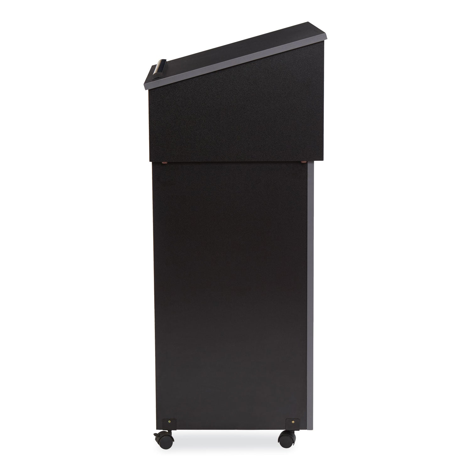 Oklahoma Sound® Tabletop Lectern with AV Cart/Lectern Base, Color: Black