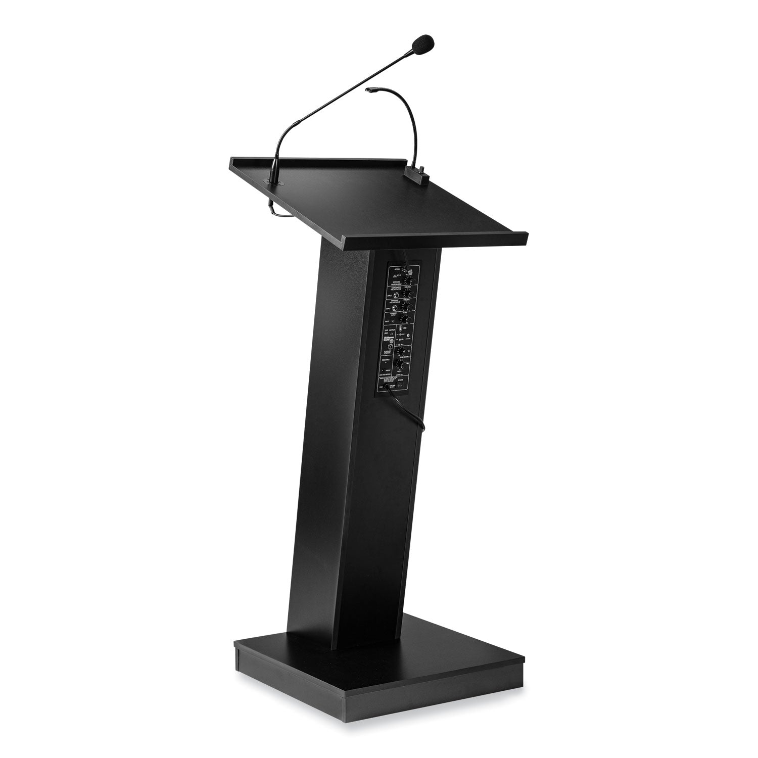 Oklahoma Sound® ZED Lectern with Speaker, Color:  Black