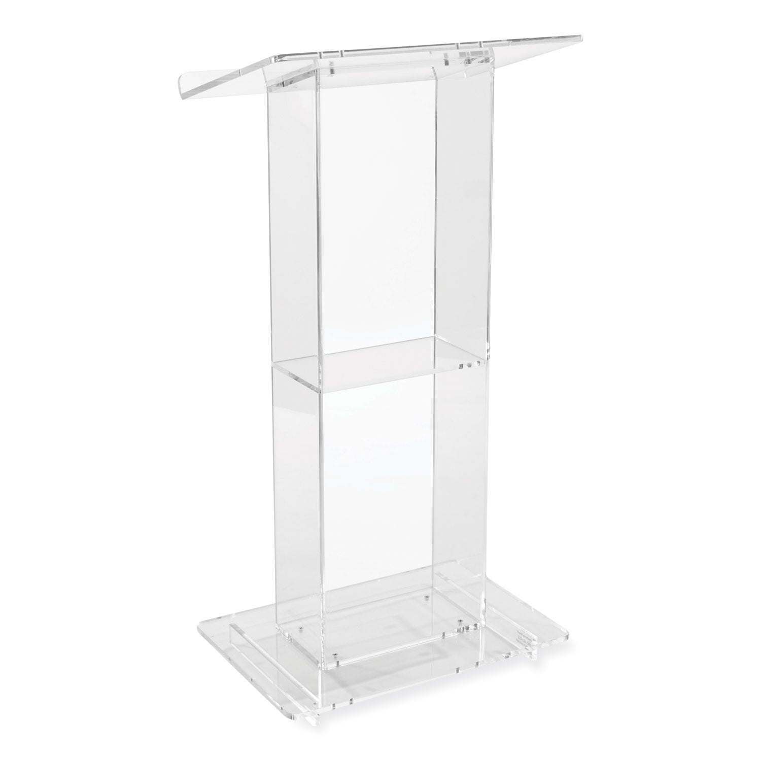 Oklahoma Sound® Clear Acrylic Lectern with Shelf, Color: Clear