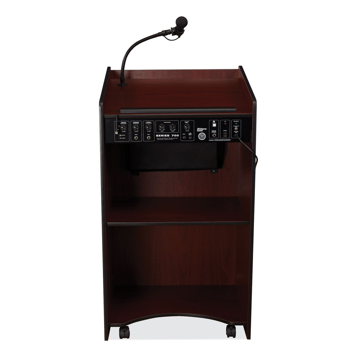 Oklahoma Sound® Aristocrat Sound Lectern, Color:  Mahogany