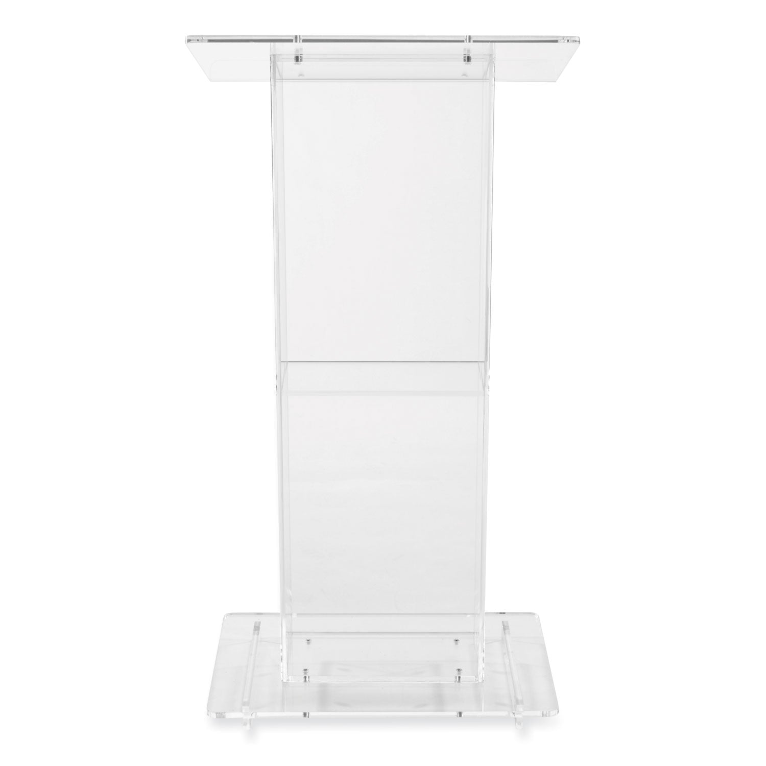 Oklahoma Sound® Clear Acrylic Lectern with Shelf, Color: Clear