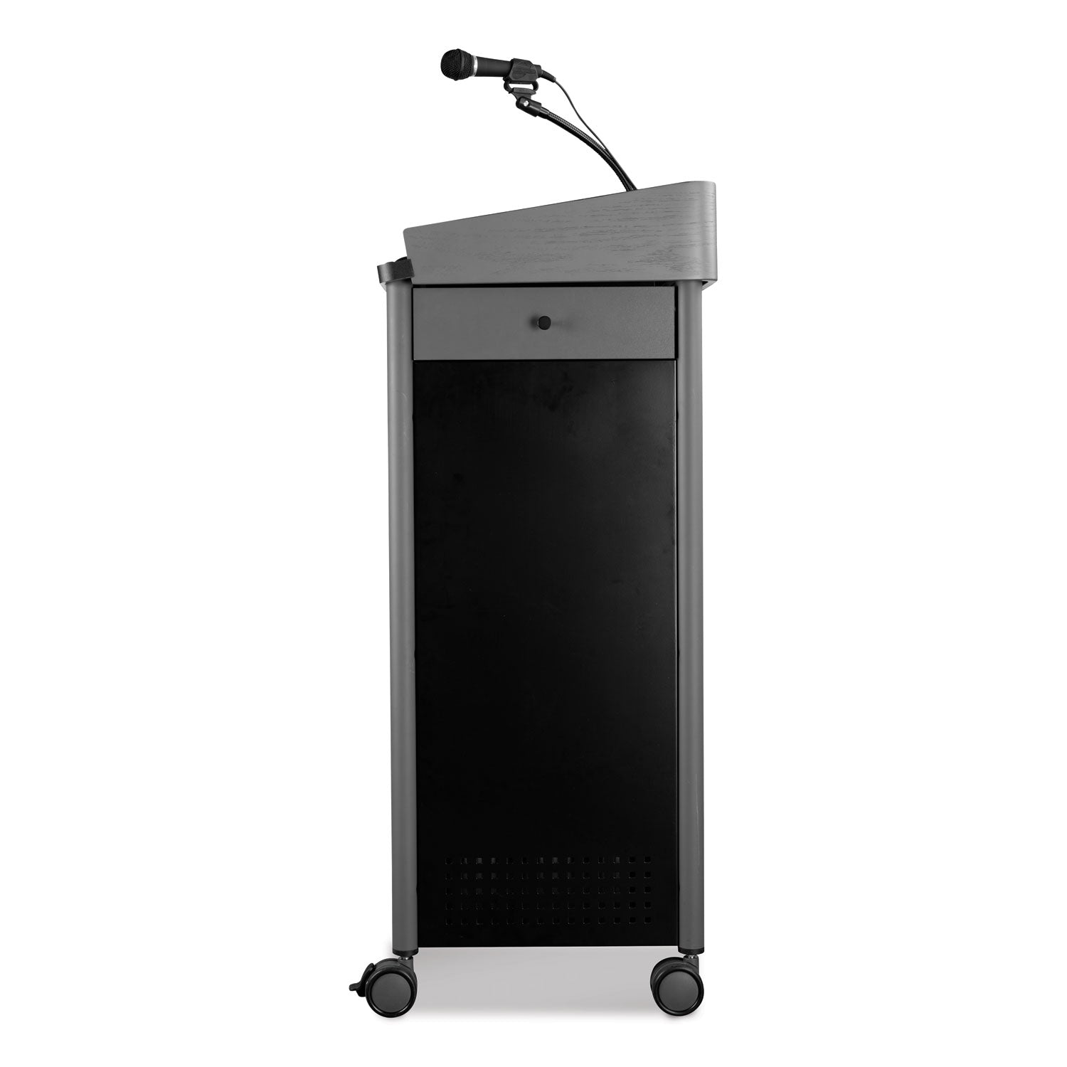 Oklahoma Sound® Greystone Lectern with Speaker, Color:  Charcoal