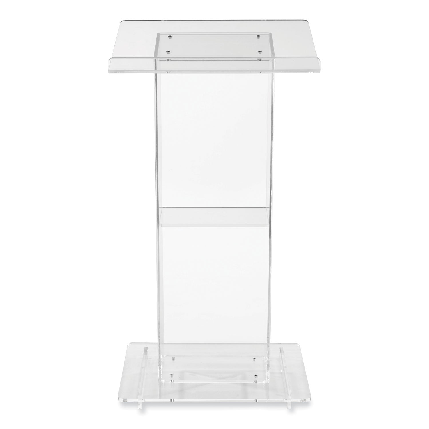 Oklahoma Sound® Clear Acrylic Lectern with Shelf, Color: Clear