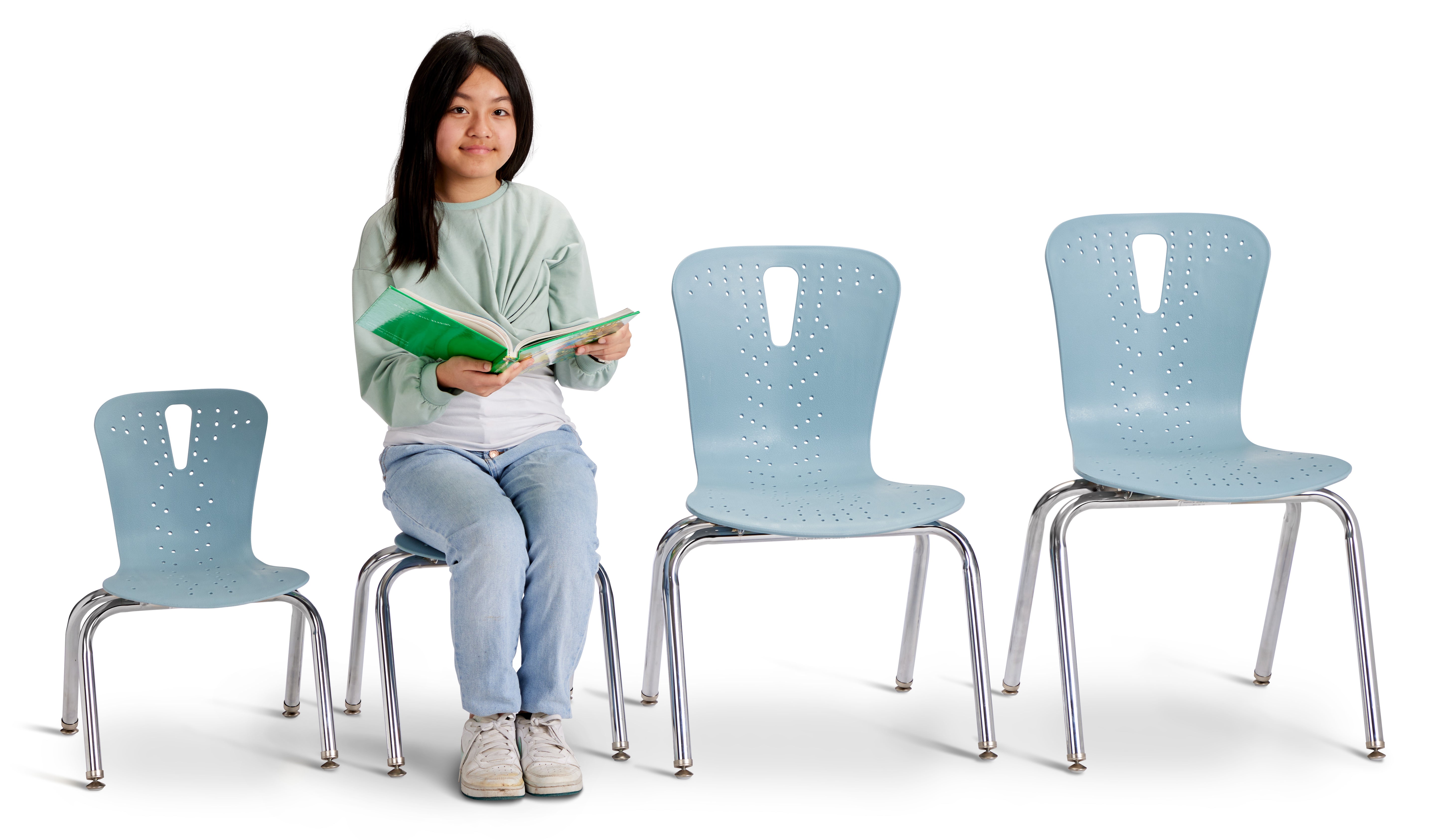 Berries® Flow Chair - 18" Seat Height - Coastal Blue