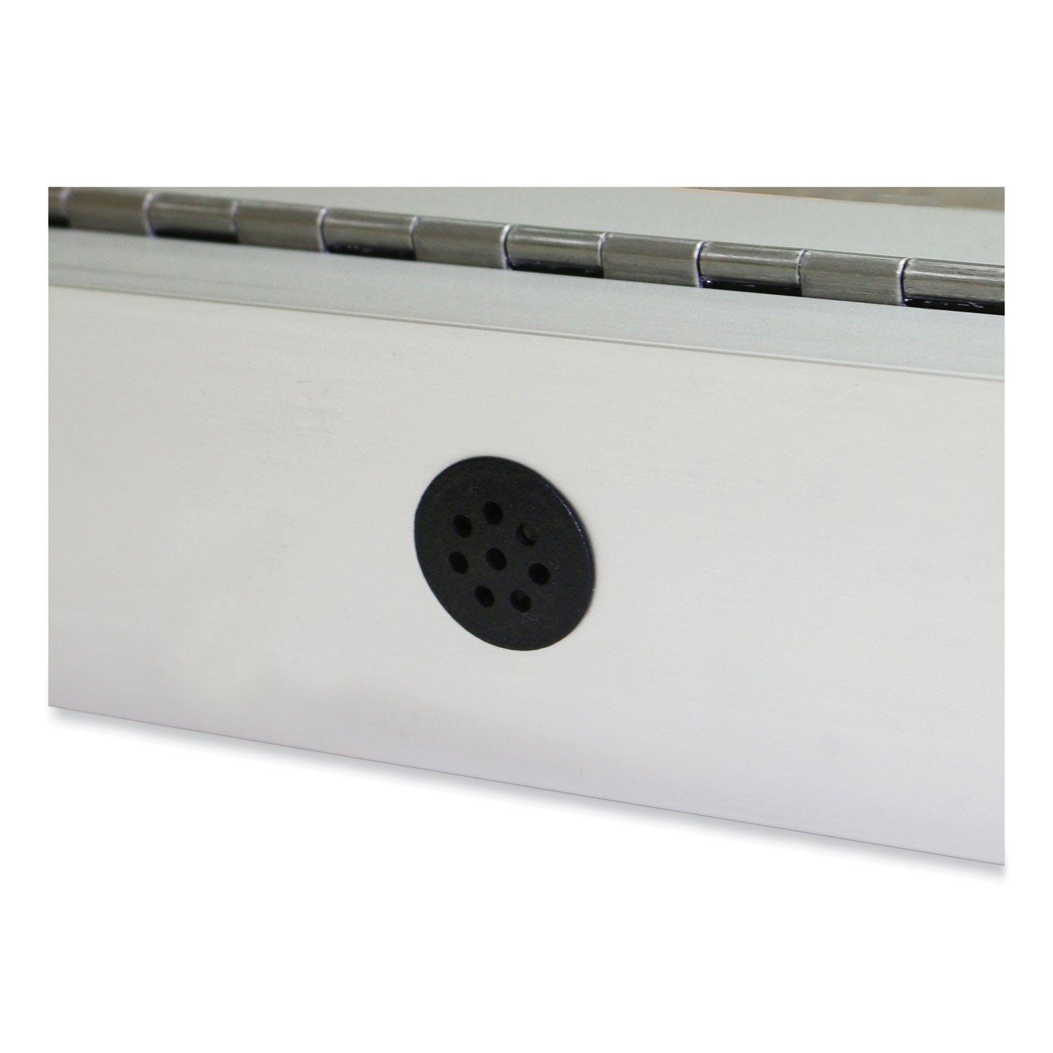 1 Door Enclosed Vinyl Bulletin Board with Satin Frame, 36" x 36", Silver Surface, Satin Aluminum Frame