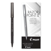 Pilot Marker Pens - 0.3 mm Ultra Fine Pen Point - Black Ink - Black Plastic Barrel - Metal Tip - Writing - 1 Dozen