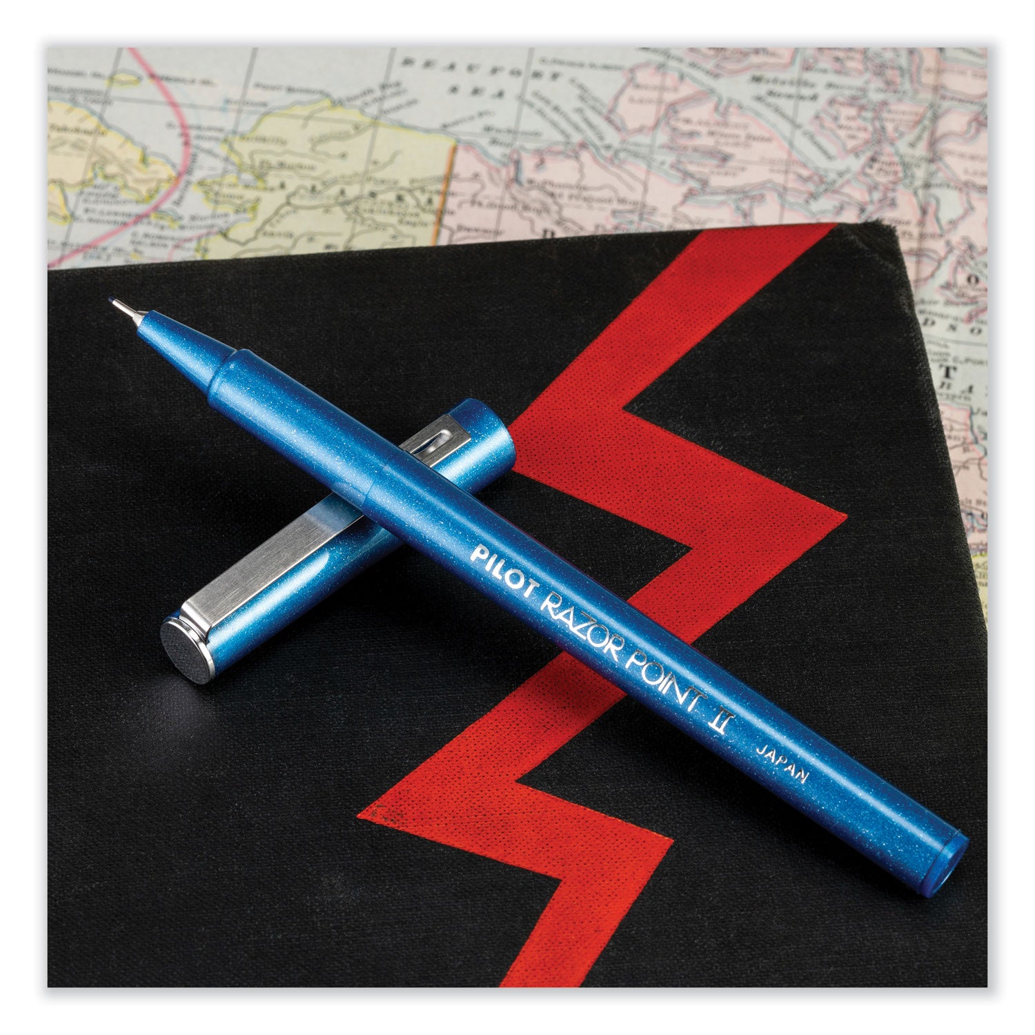 Pilot Marker Pens - 0.3 mm Super Fine Pen Point - Blue Ink - Blue Plastic Barrel - Writing - 1 Dozen