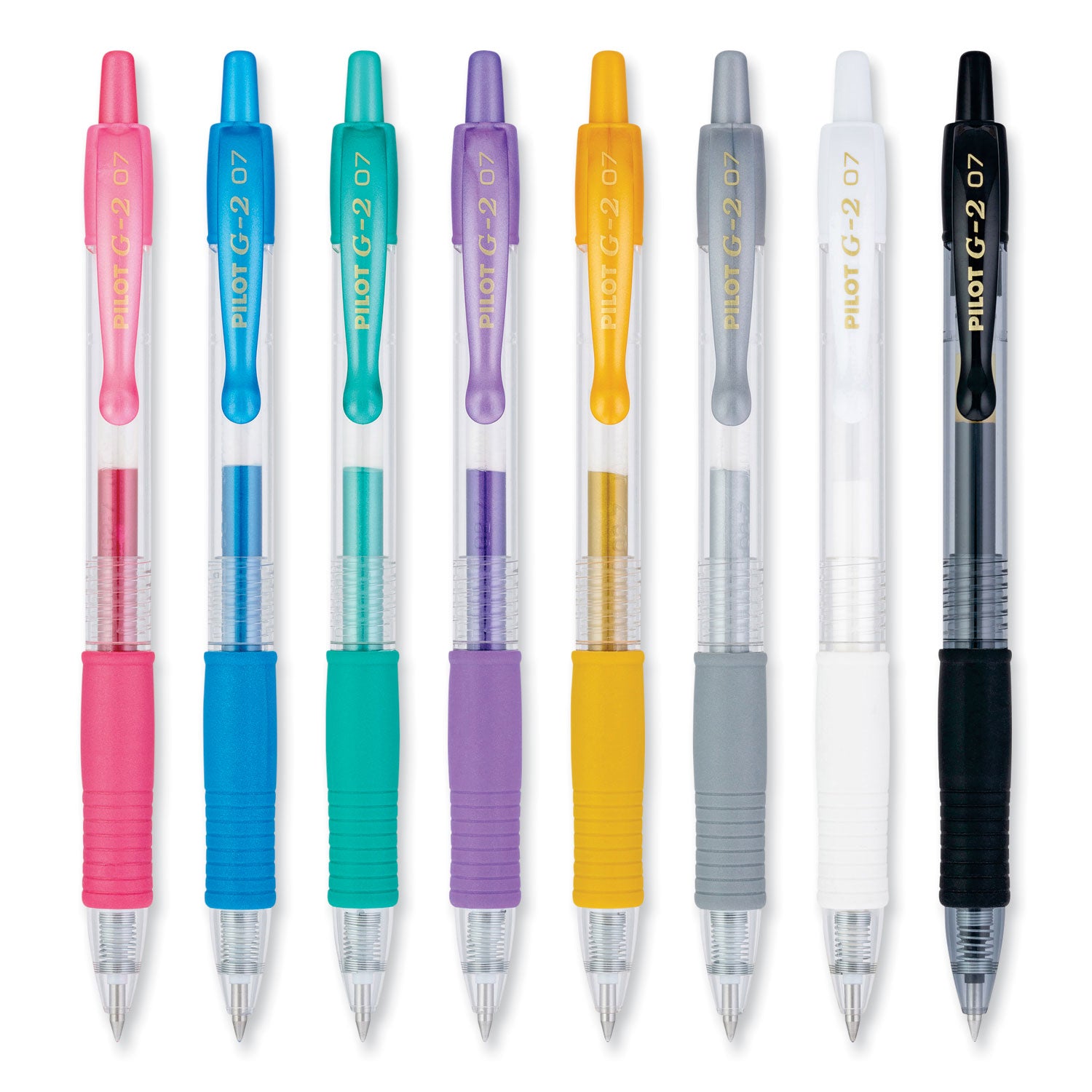 G2 Premium Gel Ink Retractable Pens, 0.7 mm Fine Point, Pink/Blue/Green/Purple Ink, Pigment-Based, 8 Pack