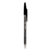 Pilot Better BP-S Ball Stick Pens - 0.7 mm Fine Pen Point - Refillable - Black Ink - Crystal, Clear Barrel - Stainless Steel Tip - 1 Dozen