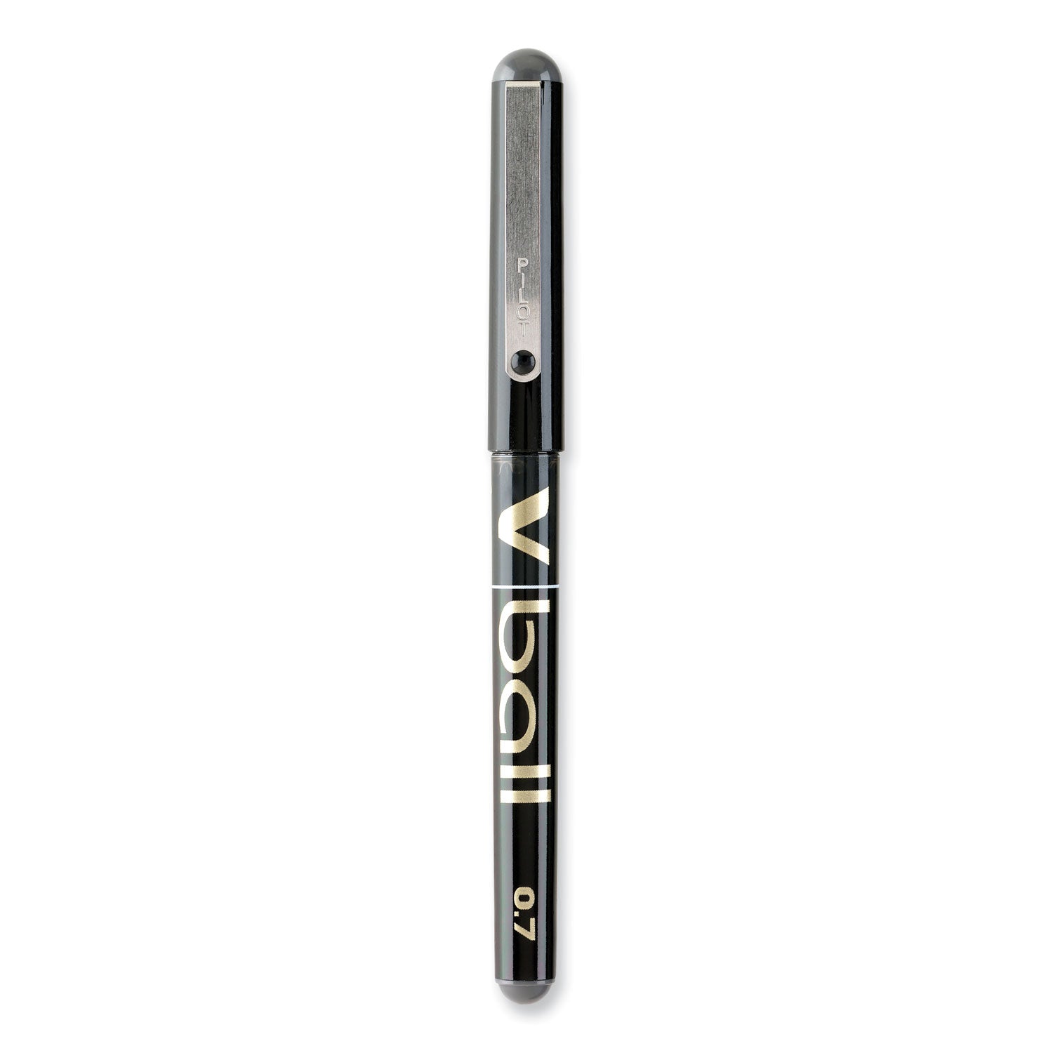 Pilot Vball Liquid Ink Pens - 0.5 mm Fine Pen Point - Black Ink - Black Barrel - 1 Dozen