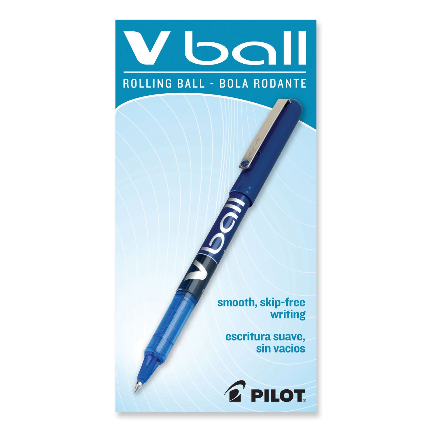 Pilot Vball Liquid Ink Pens - 0.5 mm Fine Pen Point - Blue Ink - Blue Barrel - 1 Dozen