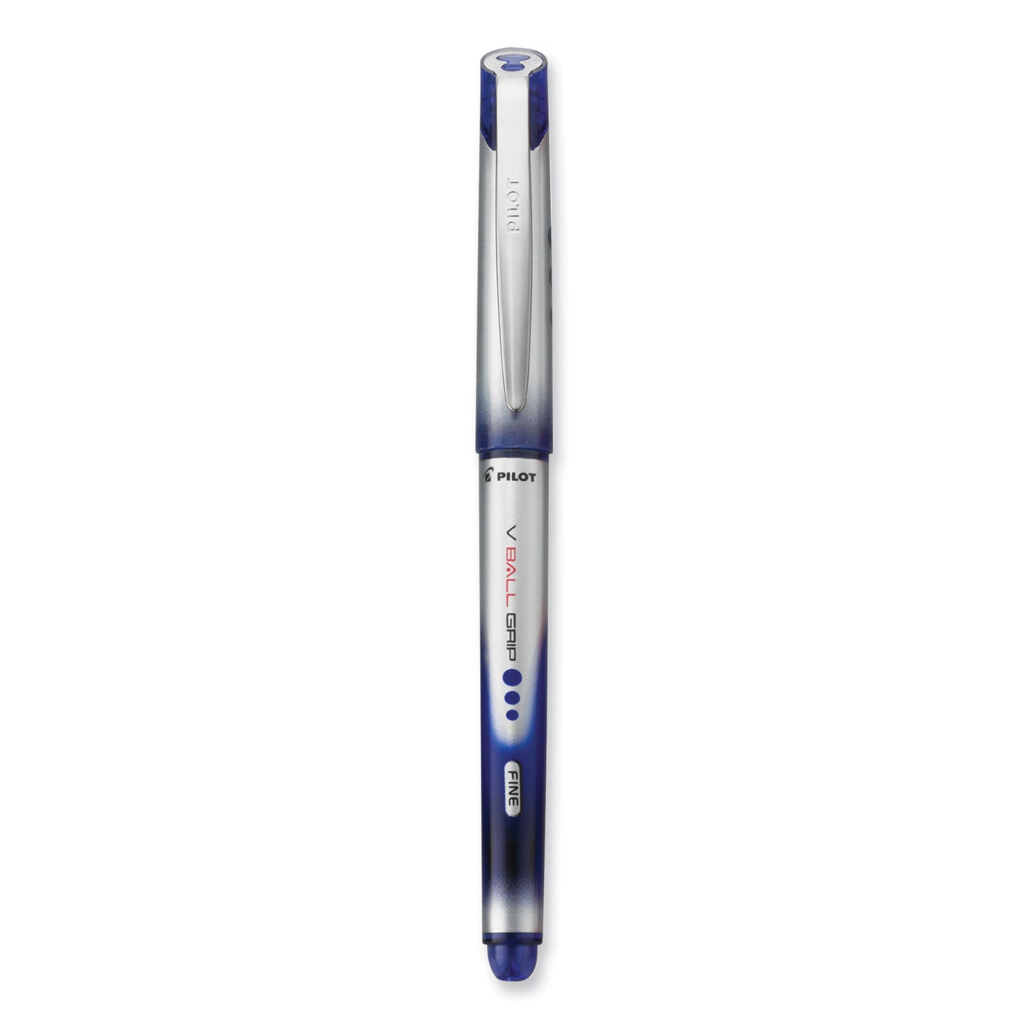 Pilot Vball Grip Liquid Ink Rollerball Pens - 0.7 mm Fine Pen Point - Blue Ink - 1 Dozen