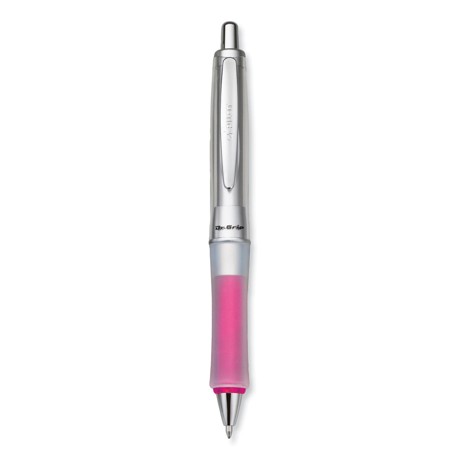 Pilot Dr. Grip Center of Gravity Retractable Ballpoint Pens - 1 mm Medium Pen Point - Refillable - Retractable - Black Ink - Pink Barrel - 1 Each
