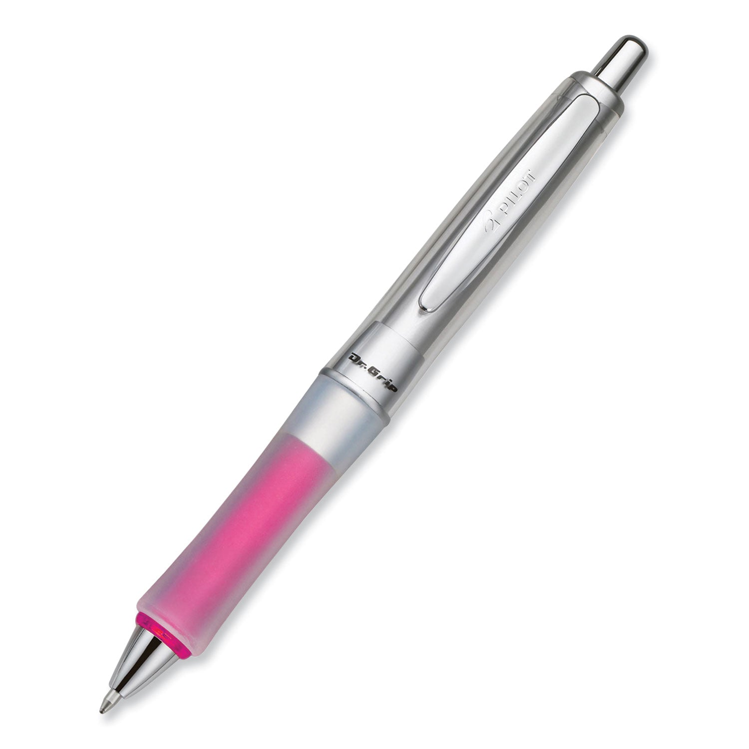 Pilot Dr. Grip Center of Gravity Retractable Ballpoint Pens - 1 mm Medium Pen Point - Refillable - Retractable - Black Ink - Pink Barrel - 1 Each