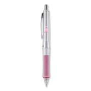 1 mm Medium Pen Point - Refillable - Retractable - Black Ink - Pink Barrel - 1 Each