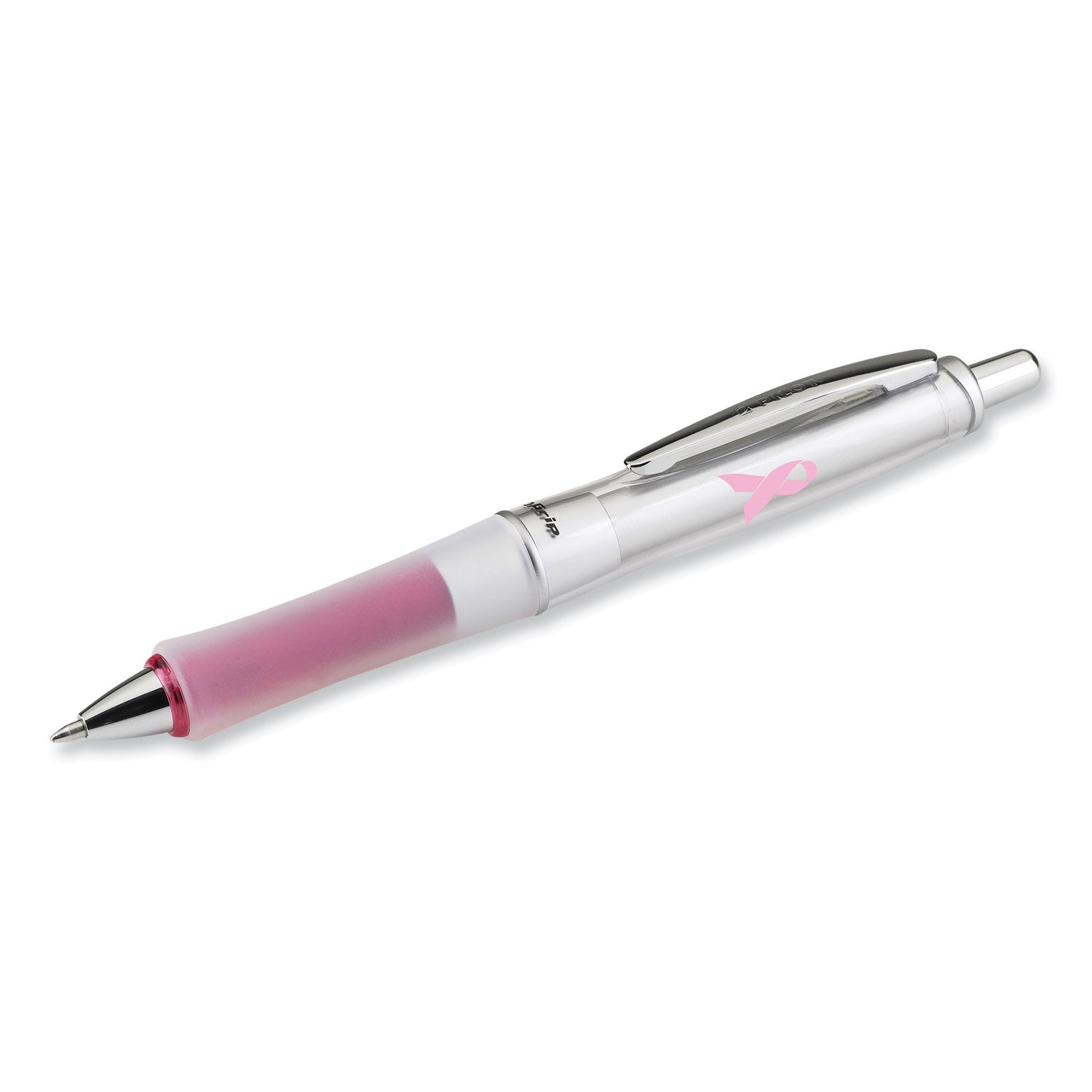 1 mm Medium Pen Point - Refillable - Retractable - Black Ink - Pink Barrel - 1 Each