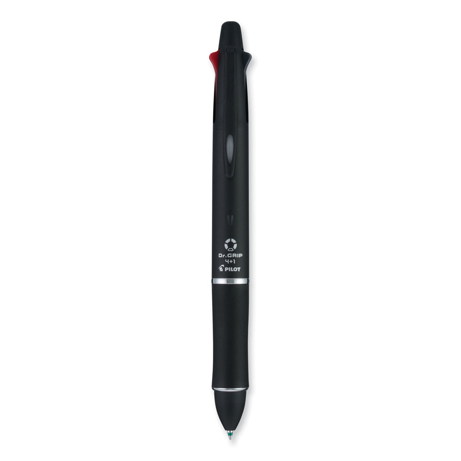 Fine Pen Point - 0.7 mm Pen Point Size - 2HB Pencil Grade - 0.5 mm Lead Size - Refillable - Black, Blue, Red, Green Ink - Black Barrel - Retractable - Smooth Writing, Quick-drying Ink, Break Resistant, Eraser - 1 Each