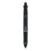 Fine Pen Point - 0.7 mm Pen Point Size - 2HB Pencil Grade - 0.5 mm Lead Size - Refillable - Black, Blue, Red, Green Ink - Black Barrel - Retractable - Smooth Writing, Quick-drying Ink, Break Resistant, Eraser - 1 Each