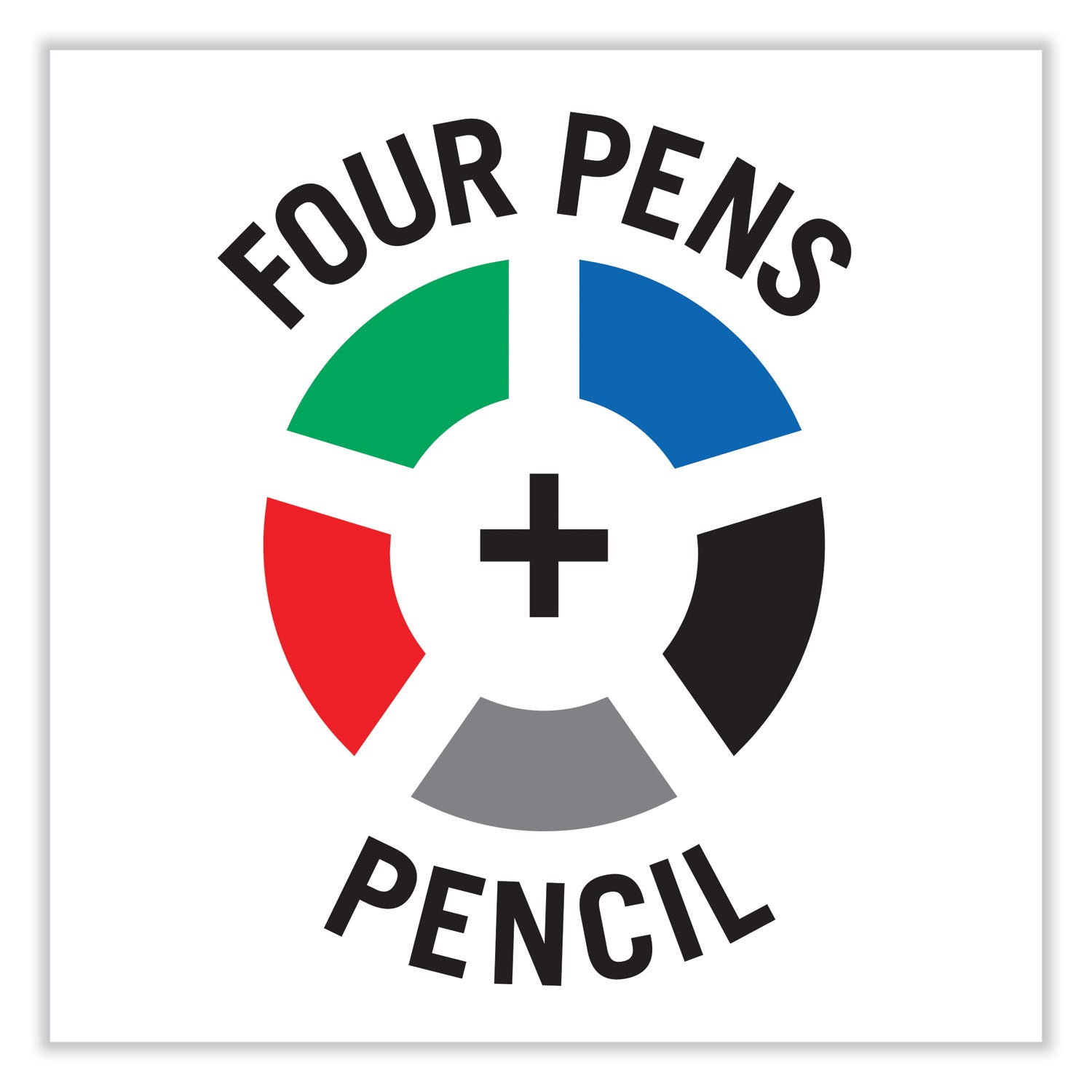 Fine Pen Point - 0.7 mm Pen Point Size - 2HB Pencil Grade - 0.5 mm Lead Size - Refillable - Black, Blue, Red, Green Ink - Black Barrel - Retractable - Smooth Writing, Quick-drying Ink, Break Resistant, Eraser - 1 Each