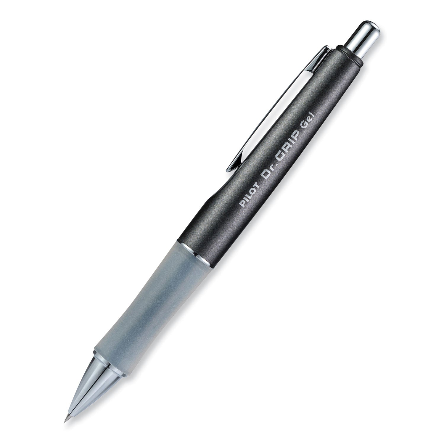 Pilot Dr. Grip Retractable Gel Rollerball Pens - 0.7 mm Fine Pen Point - Refillable - Retractable - Black Ink - Gel-based - Charcoal Gray Barrel - 1 Each