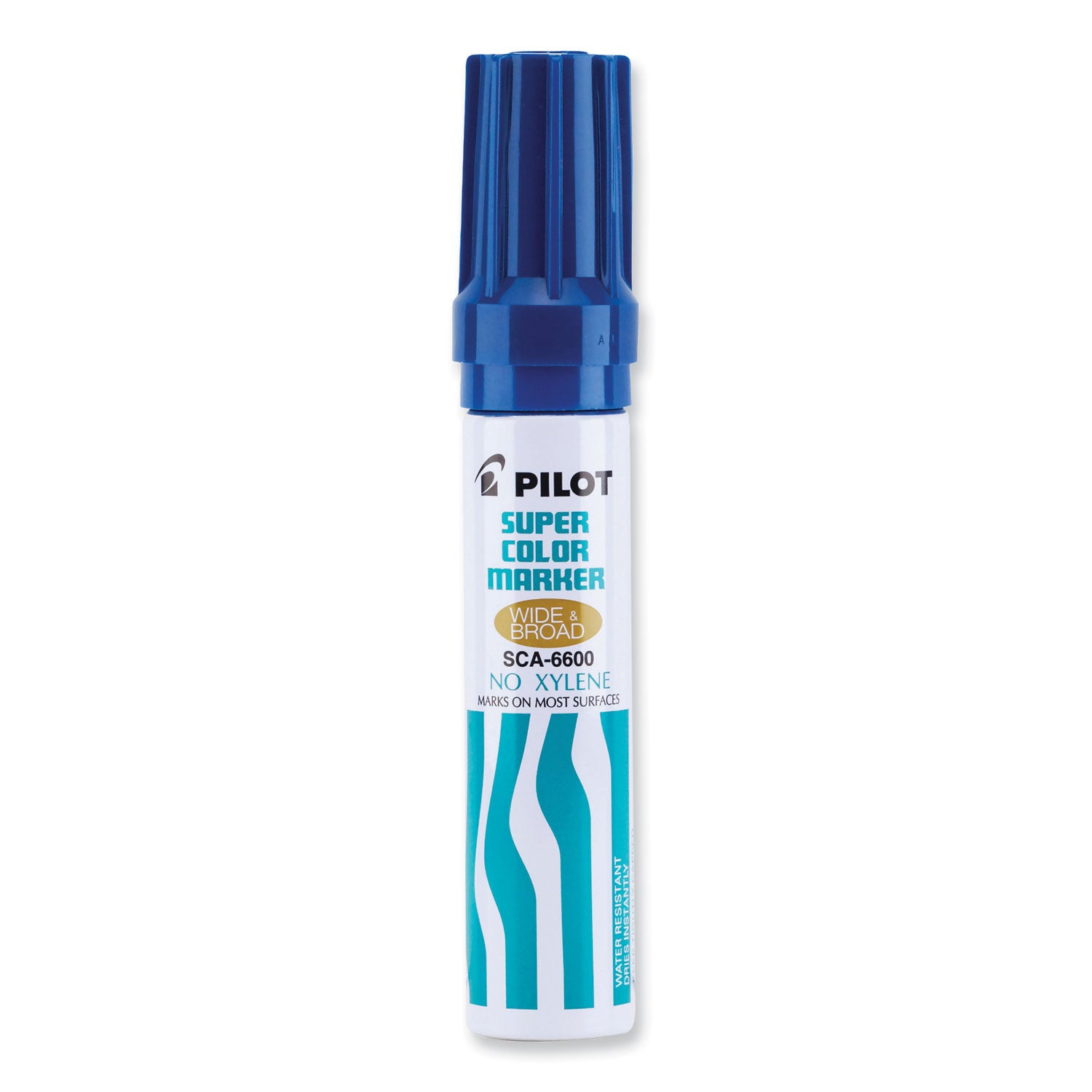 Pilot Super Color Jumbo Refillable Marker - 10 mm Jumbo Chisel Marker Point - Refillable - Blue Ink - 1 Each