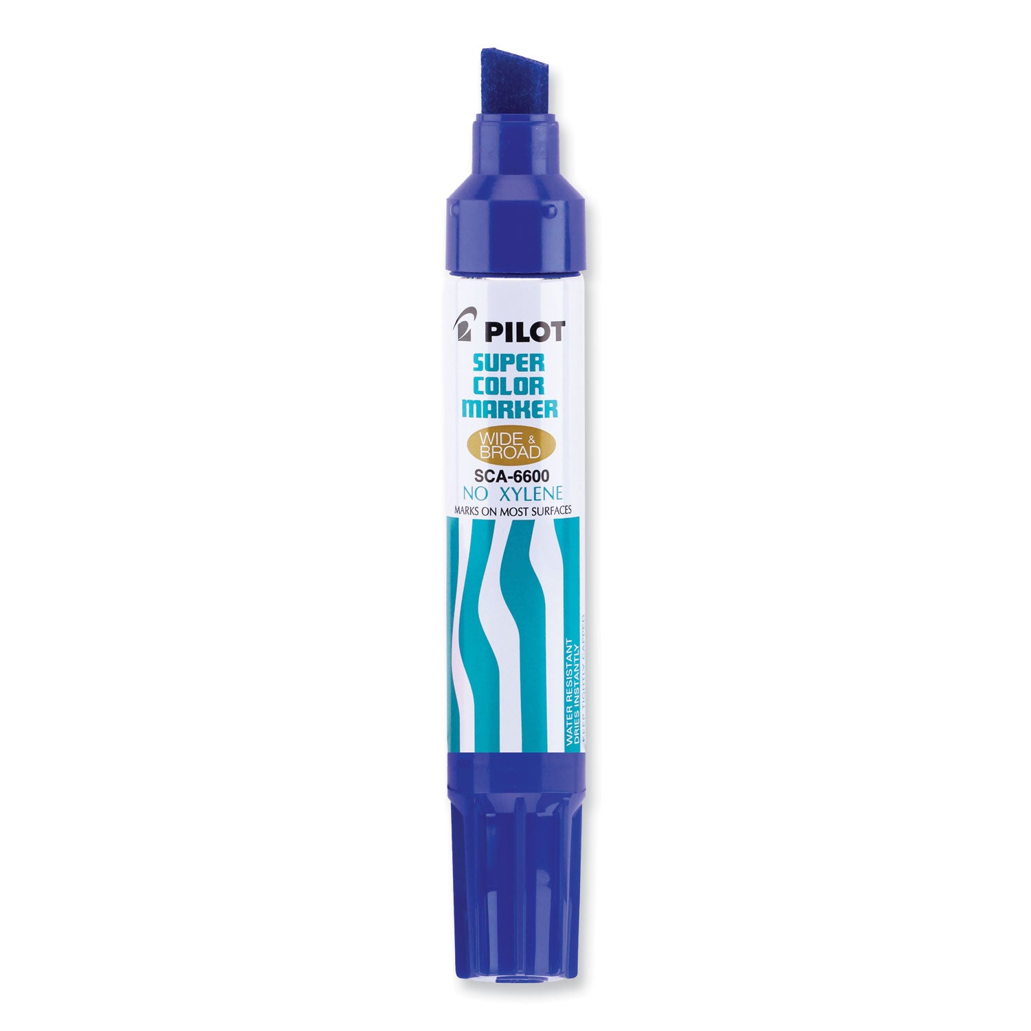 Pilot Super Color Jumbo Refillable Marker - 10 mm Jumbo Chisel Marker Point - Refillable - Blue Ink - 1 Each