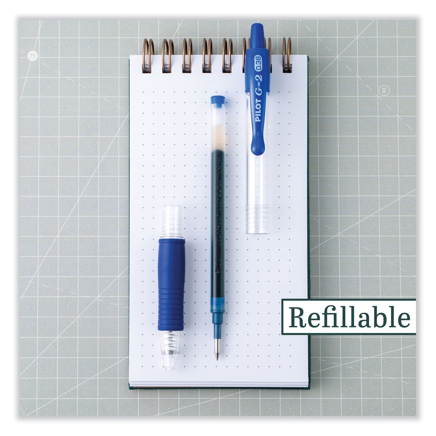 Pilot G2 Premium Gel Ink Pen Refills - 0.50 mm , Extra Fine Point - Blue Ink - Smear Proof - 2 / Pack