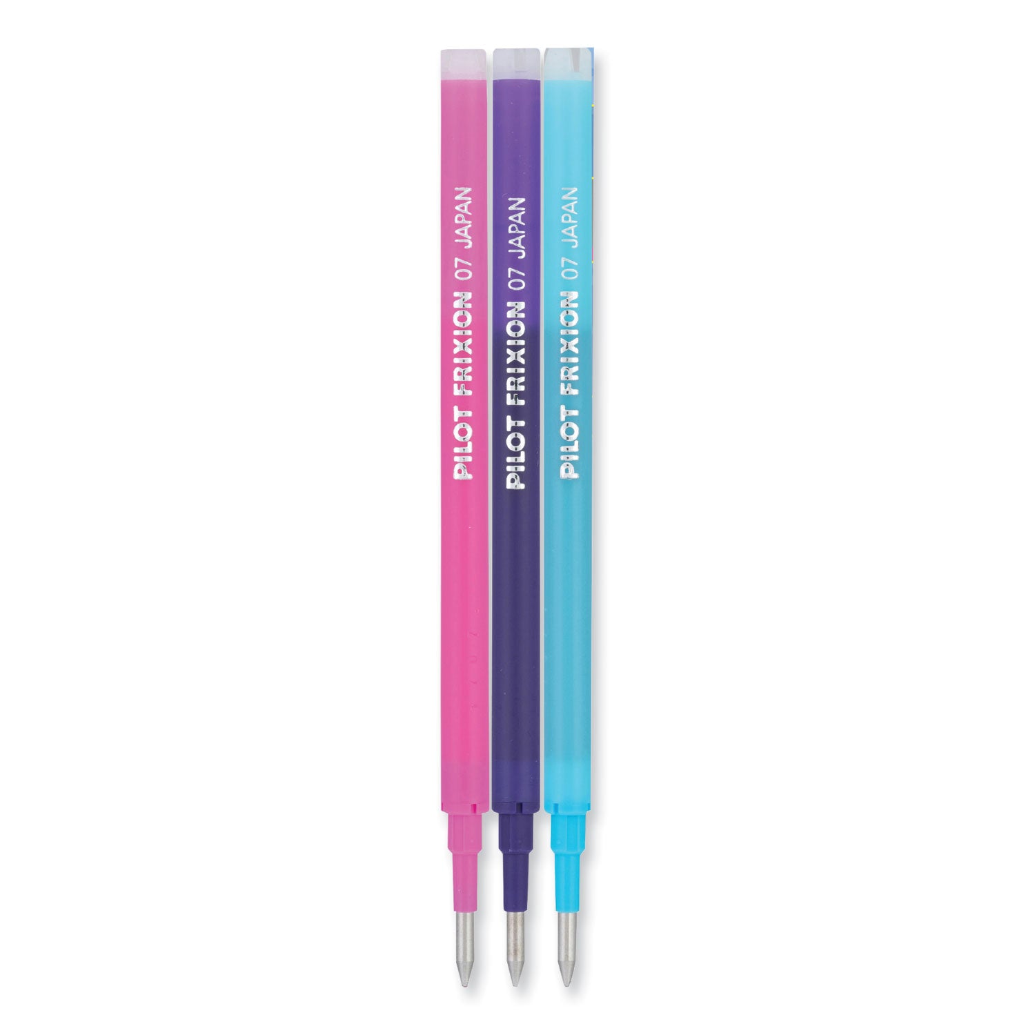 Pilot Erasable Gel Ink Pen Refills - 0.70 mm , Fine Point - Purple, Pink, Turquoise Ink - Wear Resistant, Tear Resistant, Eco-friendly, Smooth Writing - 3 / Pack