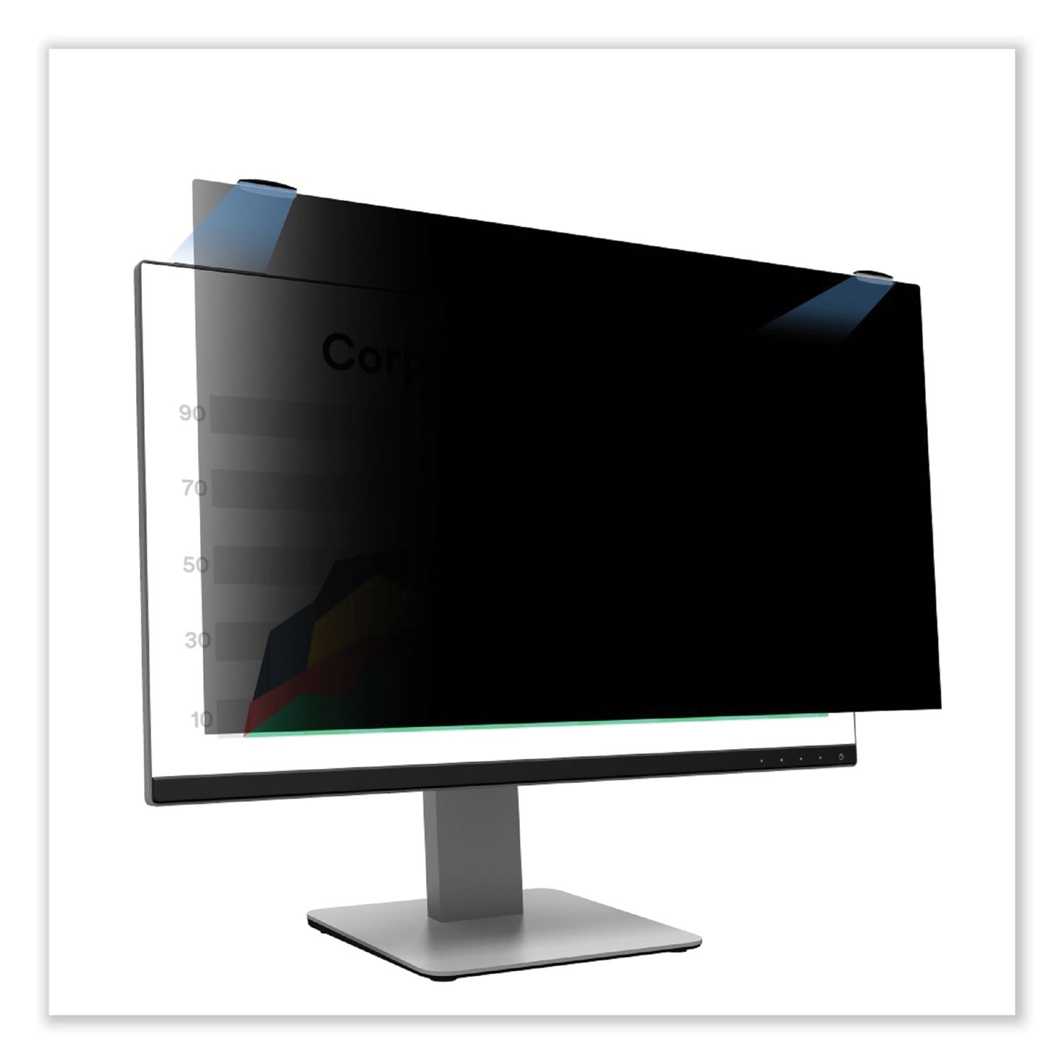 3M Privacy Screen Filter Black - For 24" Widescreen LCD Monitor - 16:10 - Scratch Resistant, Fingerprint Resistant - Anti-glare