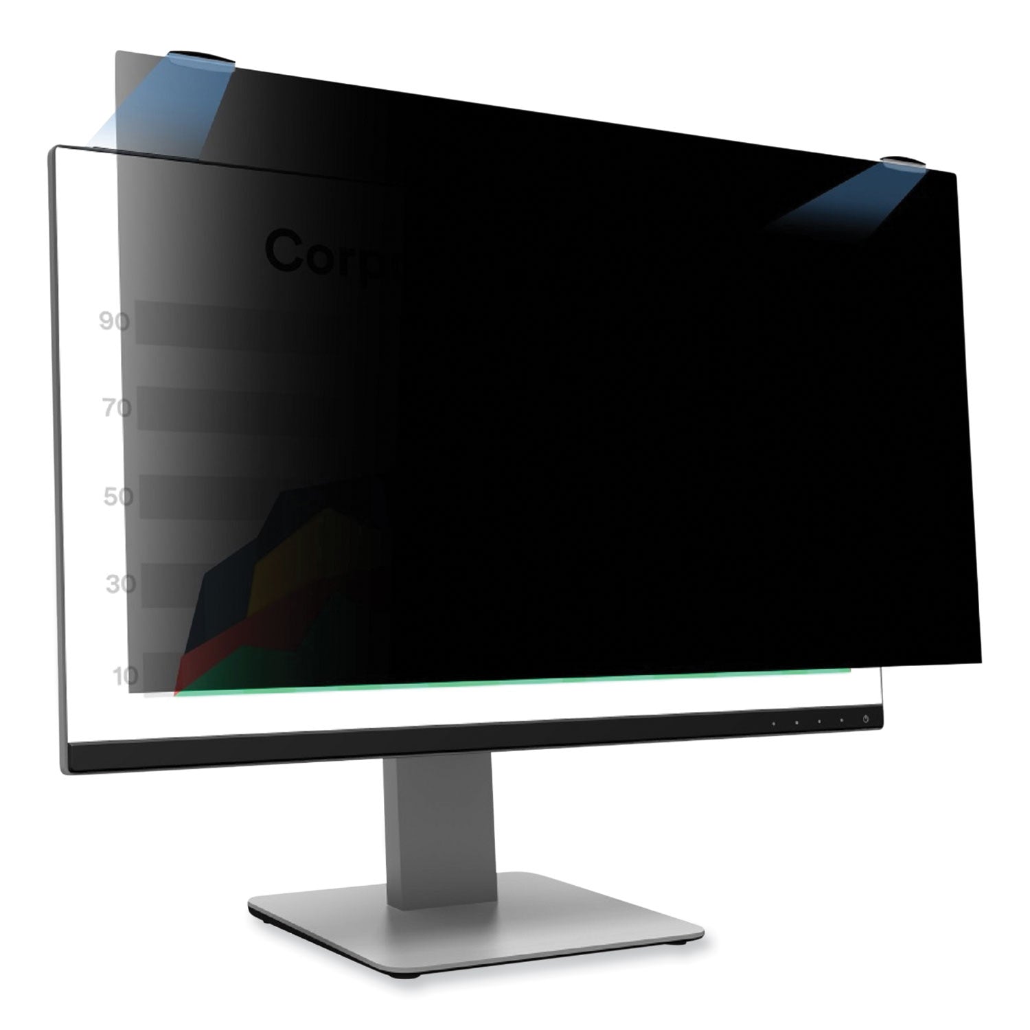 3M Privacy Screen Filter Black - For 23" Widescreen LCD Monitor - 16:9 - Scratch Resistant, Fingerprint Resistant - Anti-glare - 1