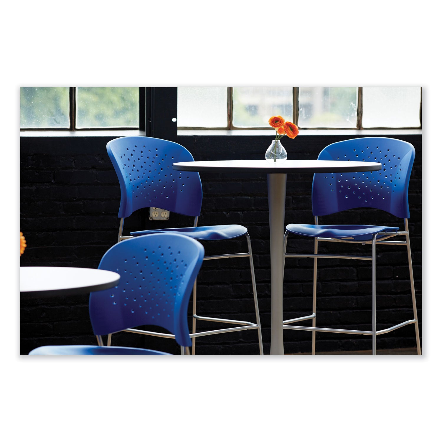 Reve Sled Chair Rd Back Blu 2E