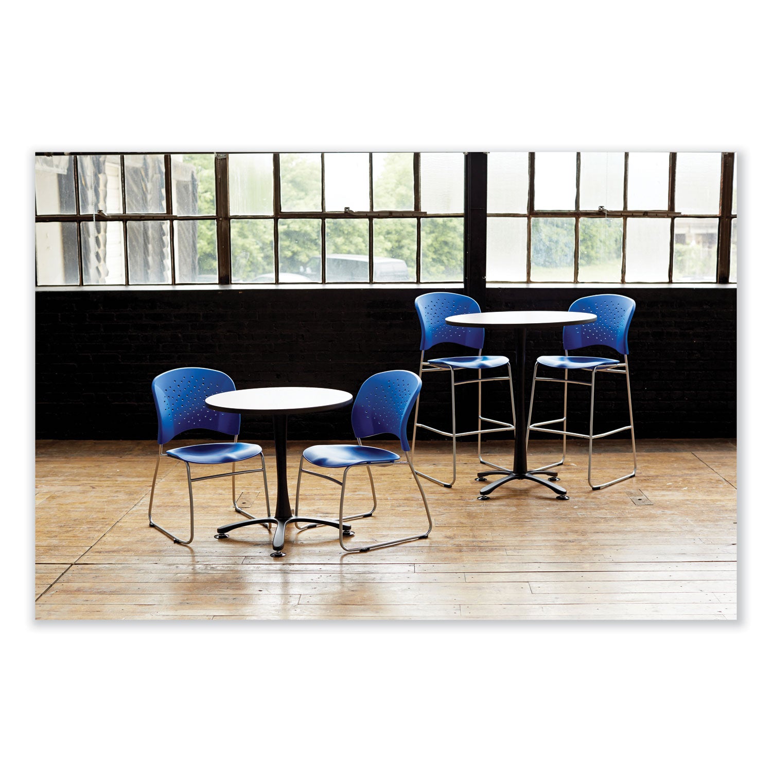 Reve Sled Chair Rd Back Blu 2E