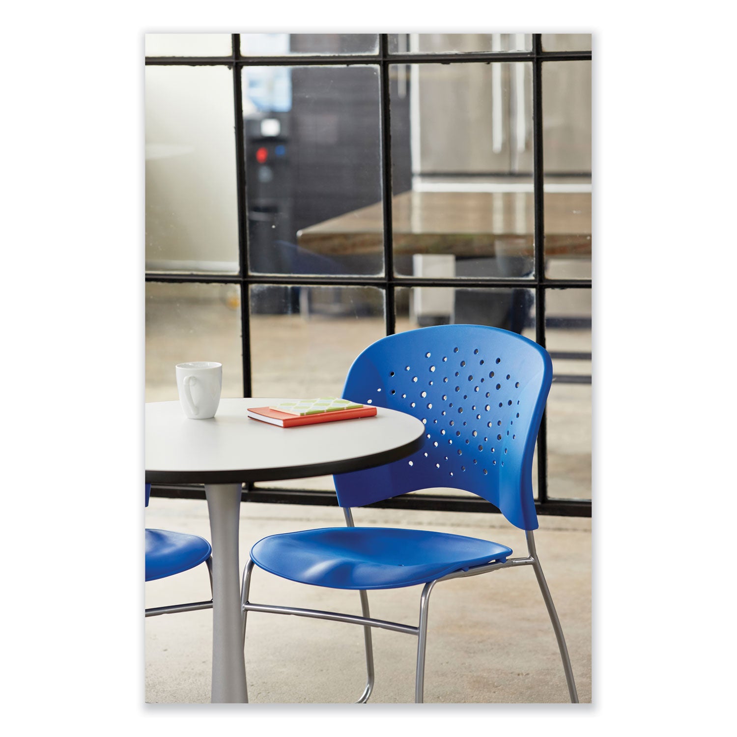 Reve Sled Chair Rd Back Blu 2E