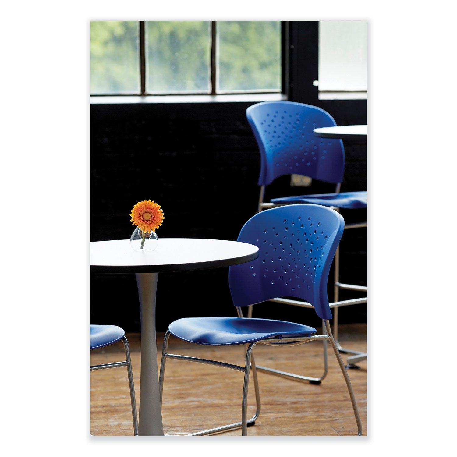 Reve Sled Chair Rd Back Blu 2E