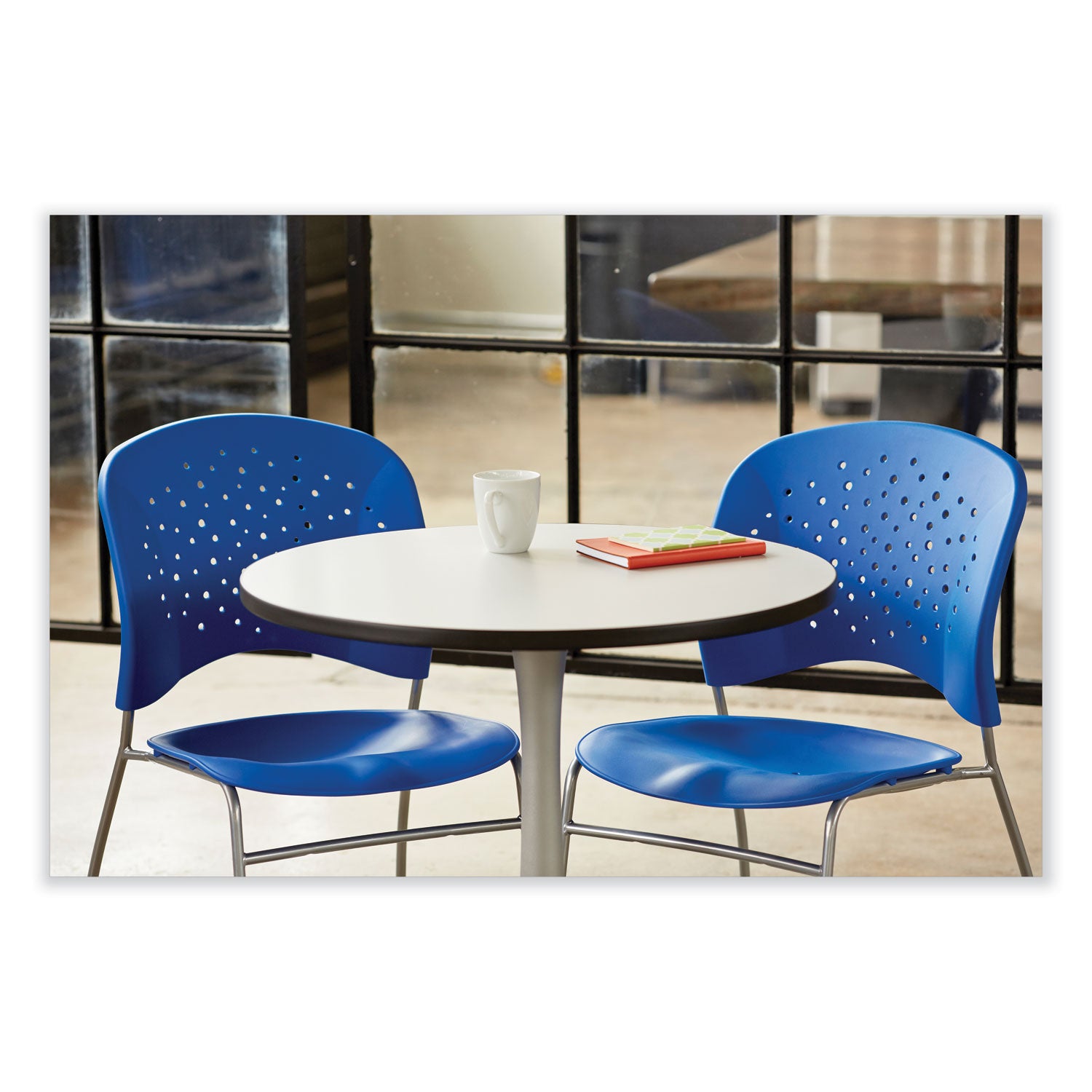 Reve Sled Chair Rd Back Blu 2E