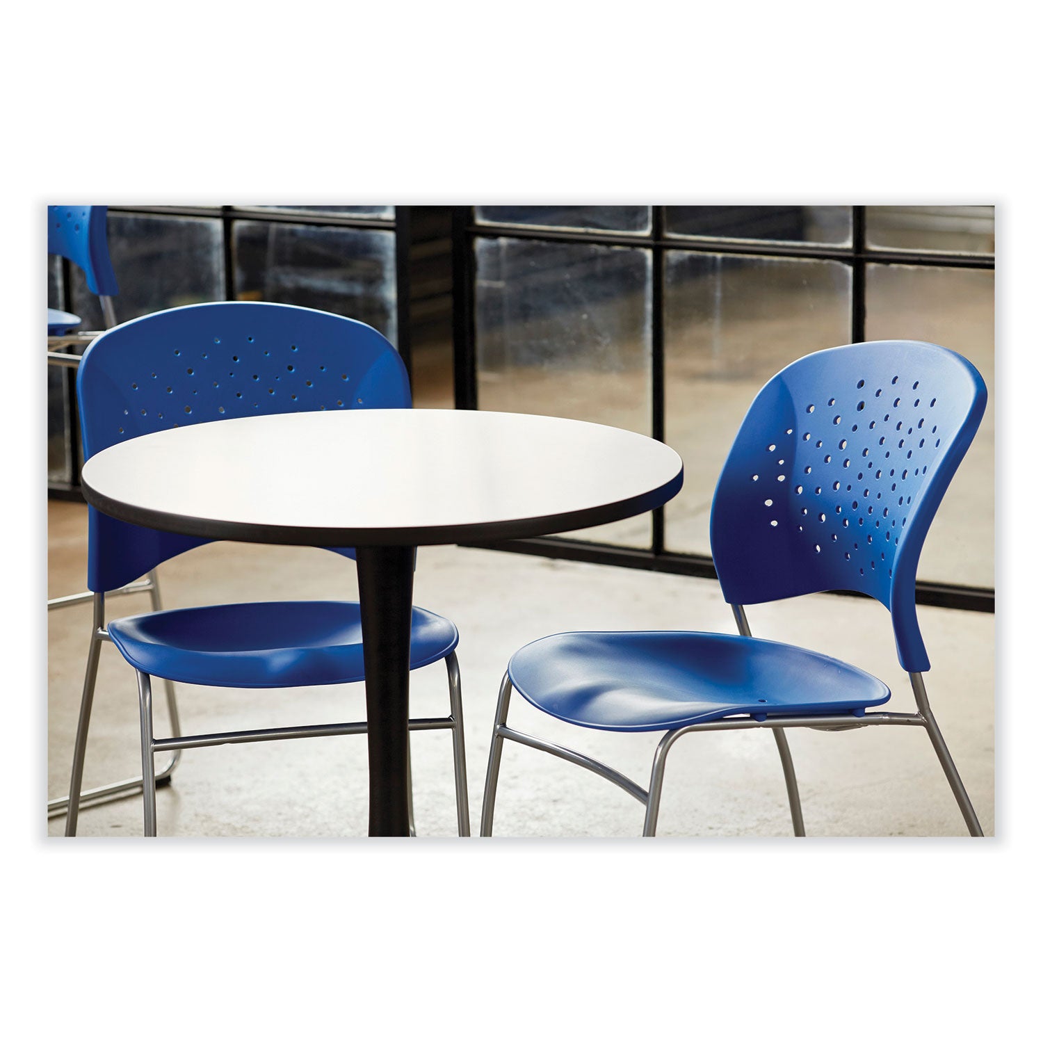 Reve Sled Chair Rd Back Blu 2E