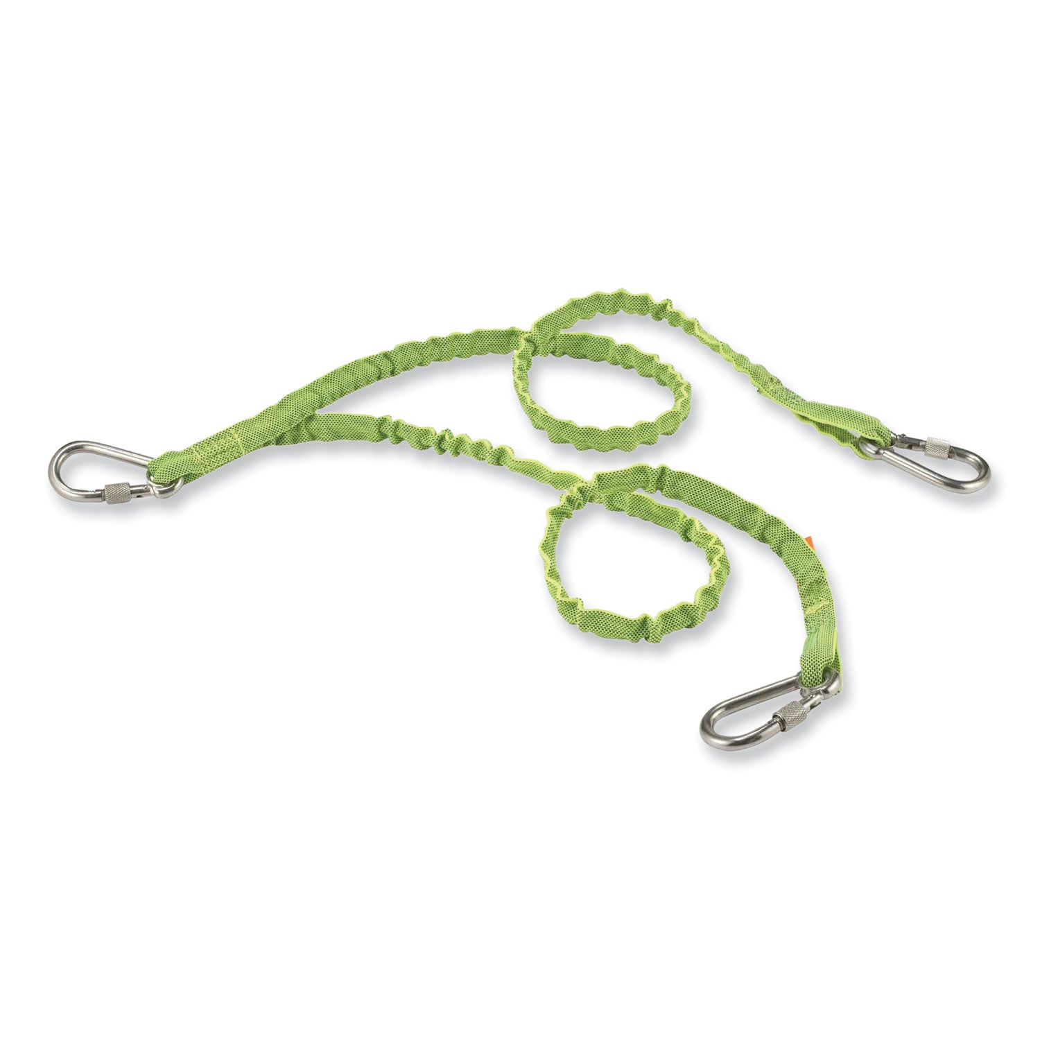 Adjustable - 15 lb Load Capacity - Standard - Carabiner Attachment - 42" Length - Lime - Nylon Webbing, Stainless Steel - 1 Each