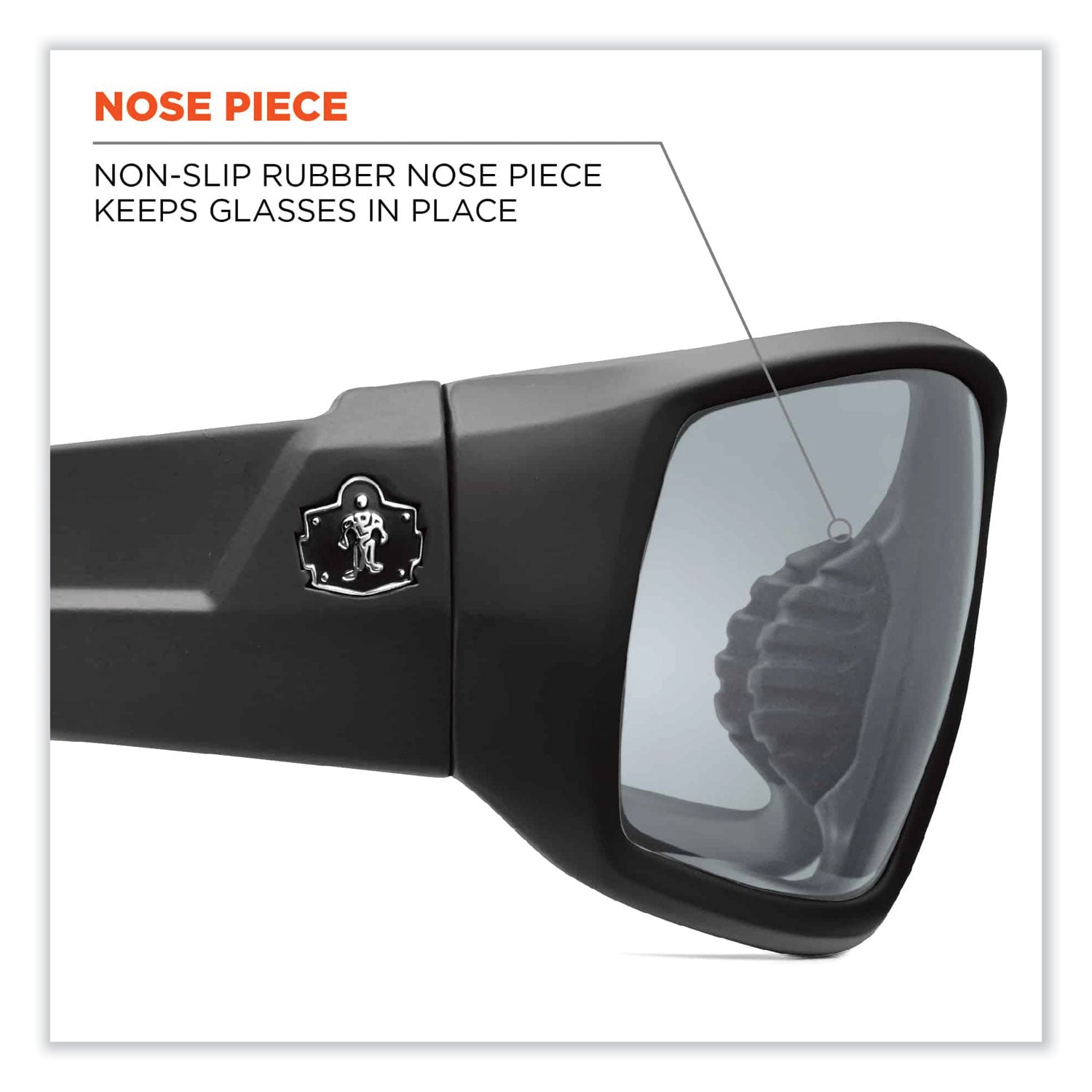 Ergodyne Odin In/Outdoor Safety Glasses, Matte Black Frame, Anti-fog, Scratch & Impact Resistant, Non-slip, Comfortable, 1 Each