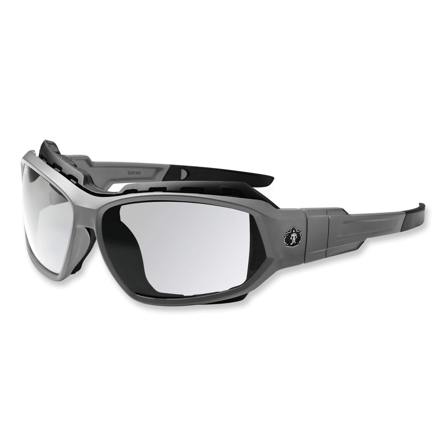 Ergodyne Loki AF Clear Safety Glasses - Matte Gray Frame/Clear Lens