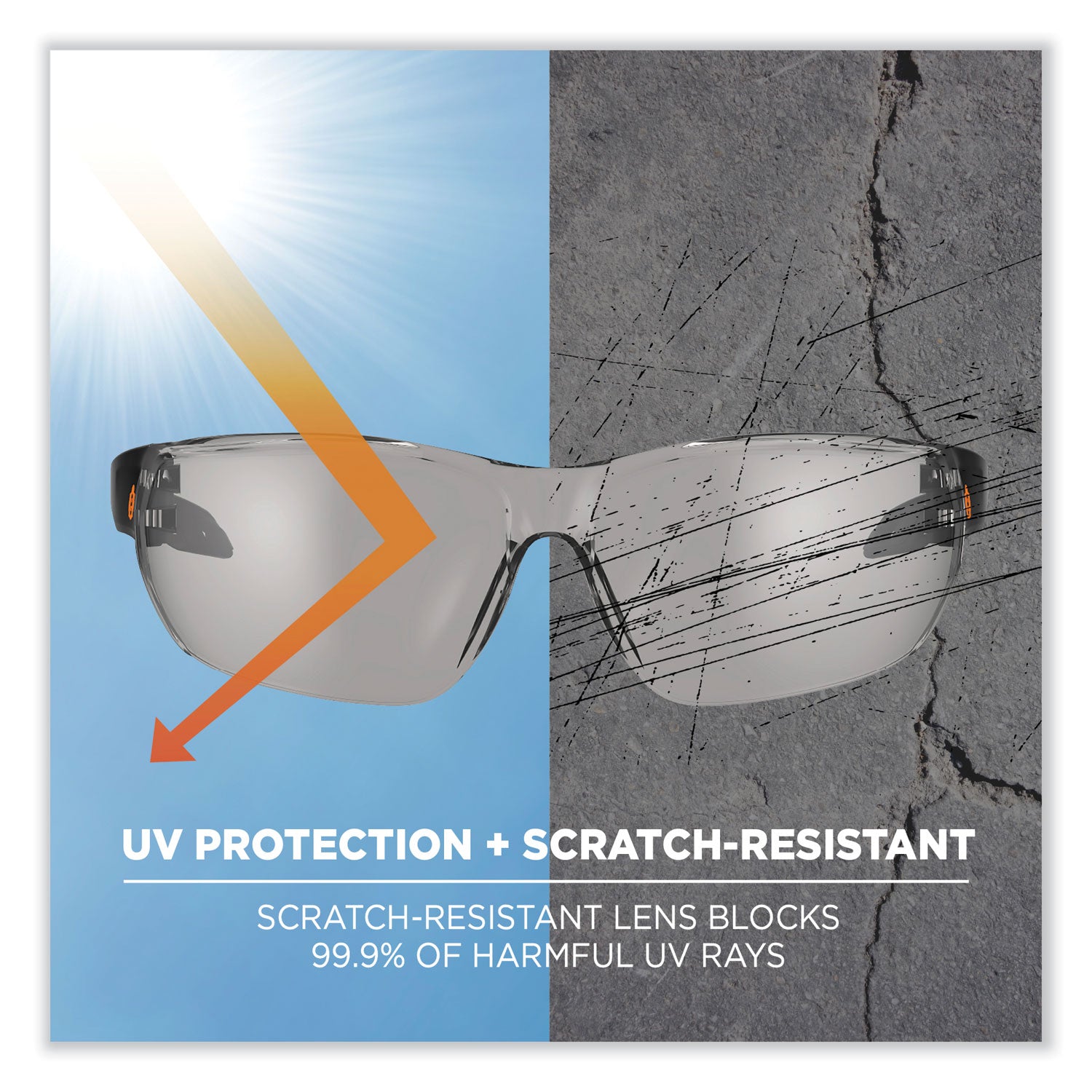 Recommended for: Indoor/Outdoor - Eye Protection - Matte Black - Anti-fog, Anti-scratch, UV Resistant, Lightweight, Impact Resistant, Non-Slip Temple, Rubber Tipped Temples, Frameless - 1 Each