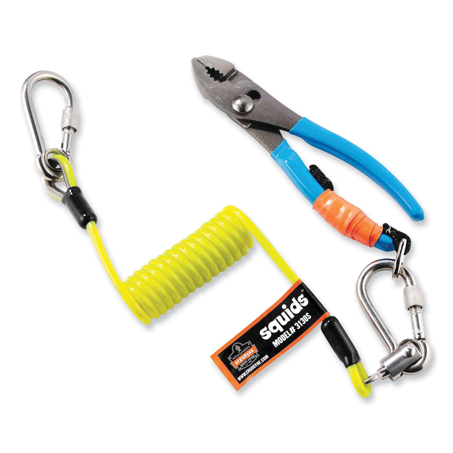 2 lb Load Capacity - Standard - Carabiner Attachment - 11" Height x 2" Width x 48" Length - Lime - Stainless Steel, Polyurethane - 6 / Carton