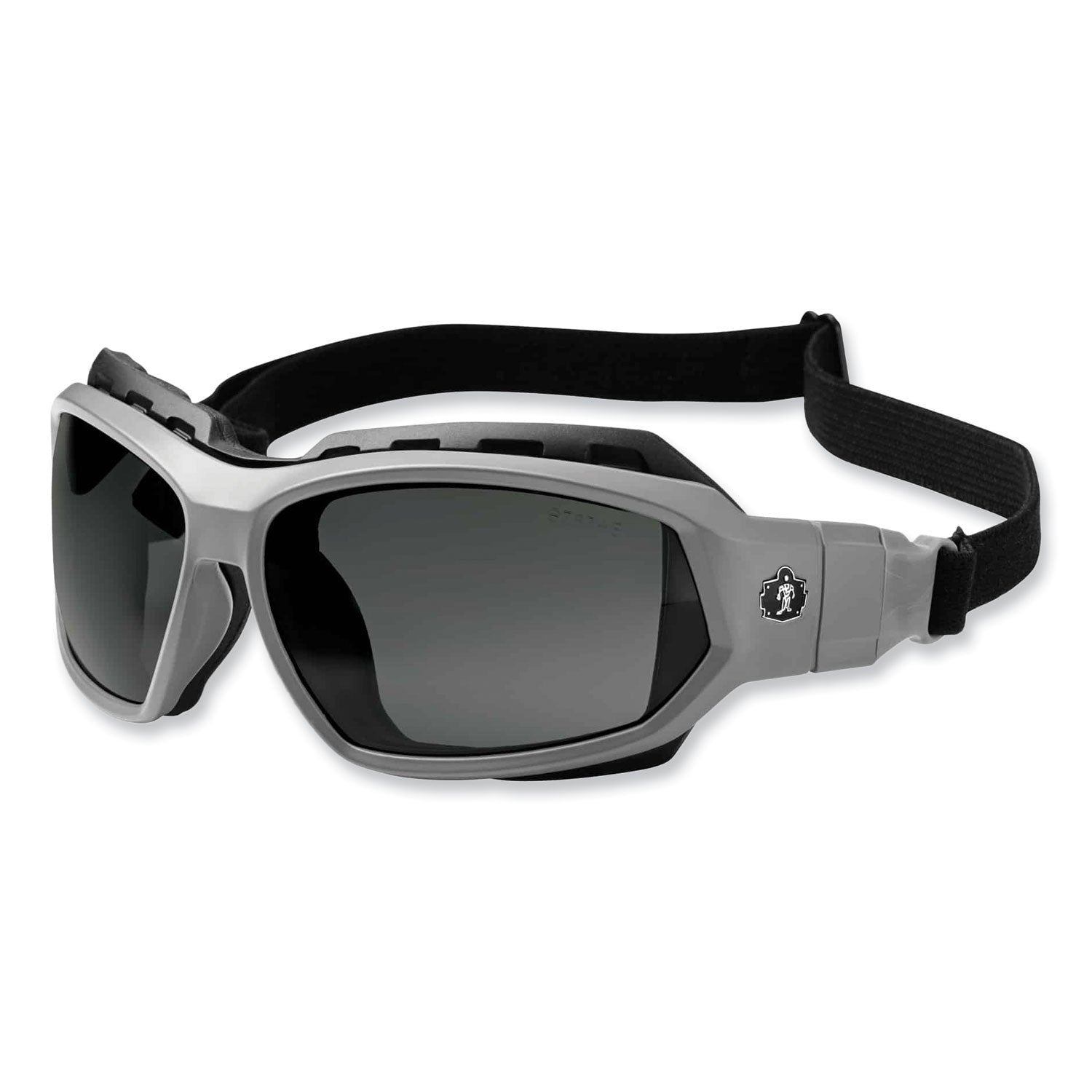 Ergodyne Loki AF Clear Safety Glasses - Matte Gray Frame/Smoke Lens