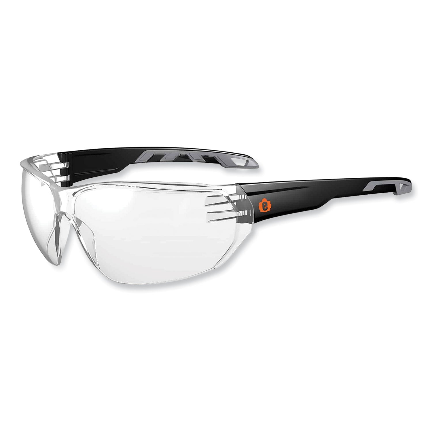 Eye Protection - Matte Black - Clear Lens - Anti-fog, Anti-scratch, UV Resistant, Lightweight, Impact Resistant, Non-Slip Temple, Rubber Tipped Temples, Frameless - 1 Each