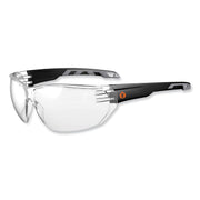 Eye Protection - Matte Black - Clear Lens - Anti-fog, Anti-scratch, UV Resistant, Lightweight, Impact Resistant, Non-Slip Temple, Rubber Tipped Temples, Frameless - 1 Each